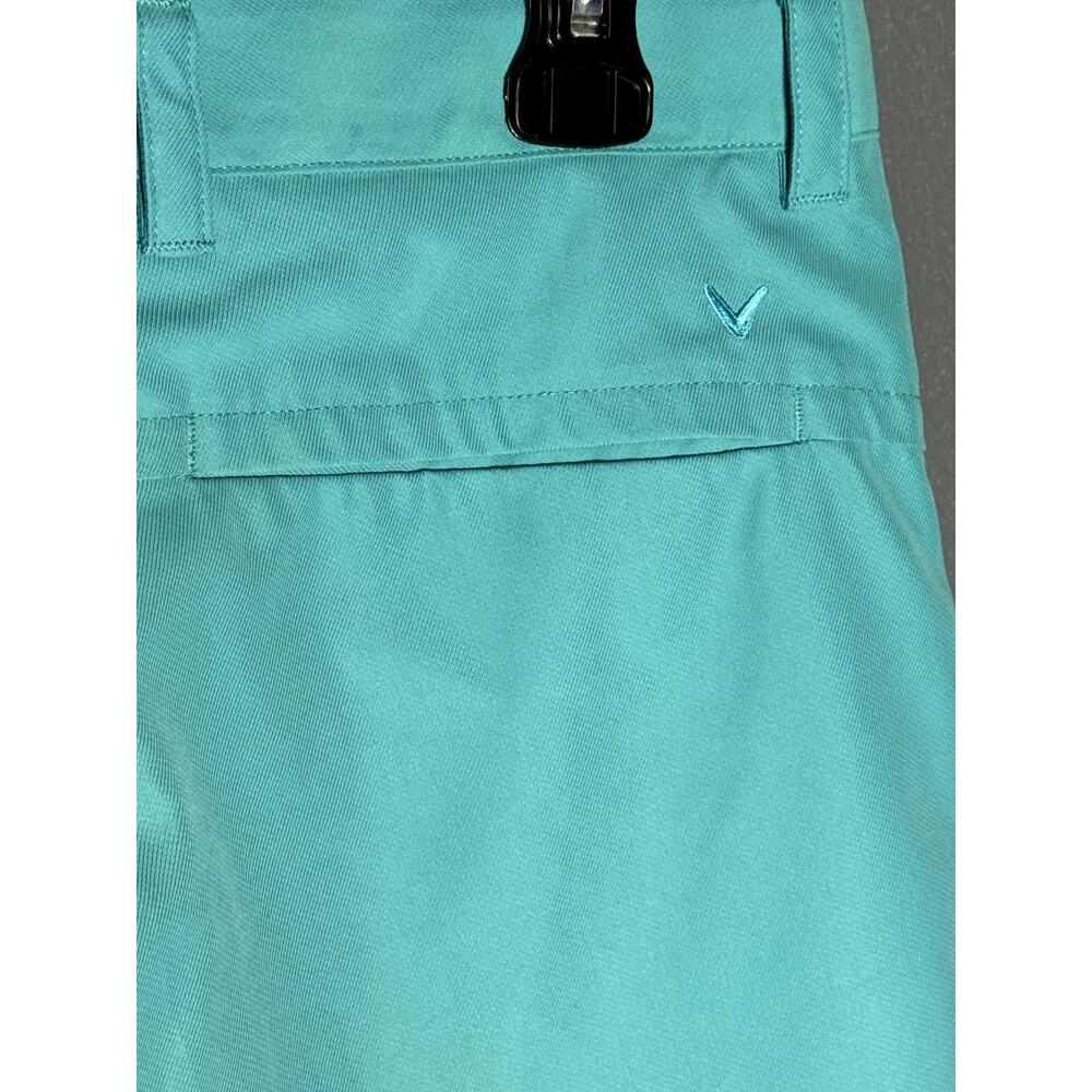 Callaway V Mens Flat Front Teal Blue 5-Pocket Golf Short Pant NWOT - Size 34W - Picture 6 of 12